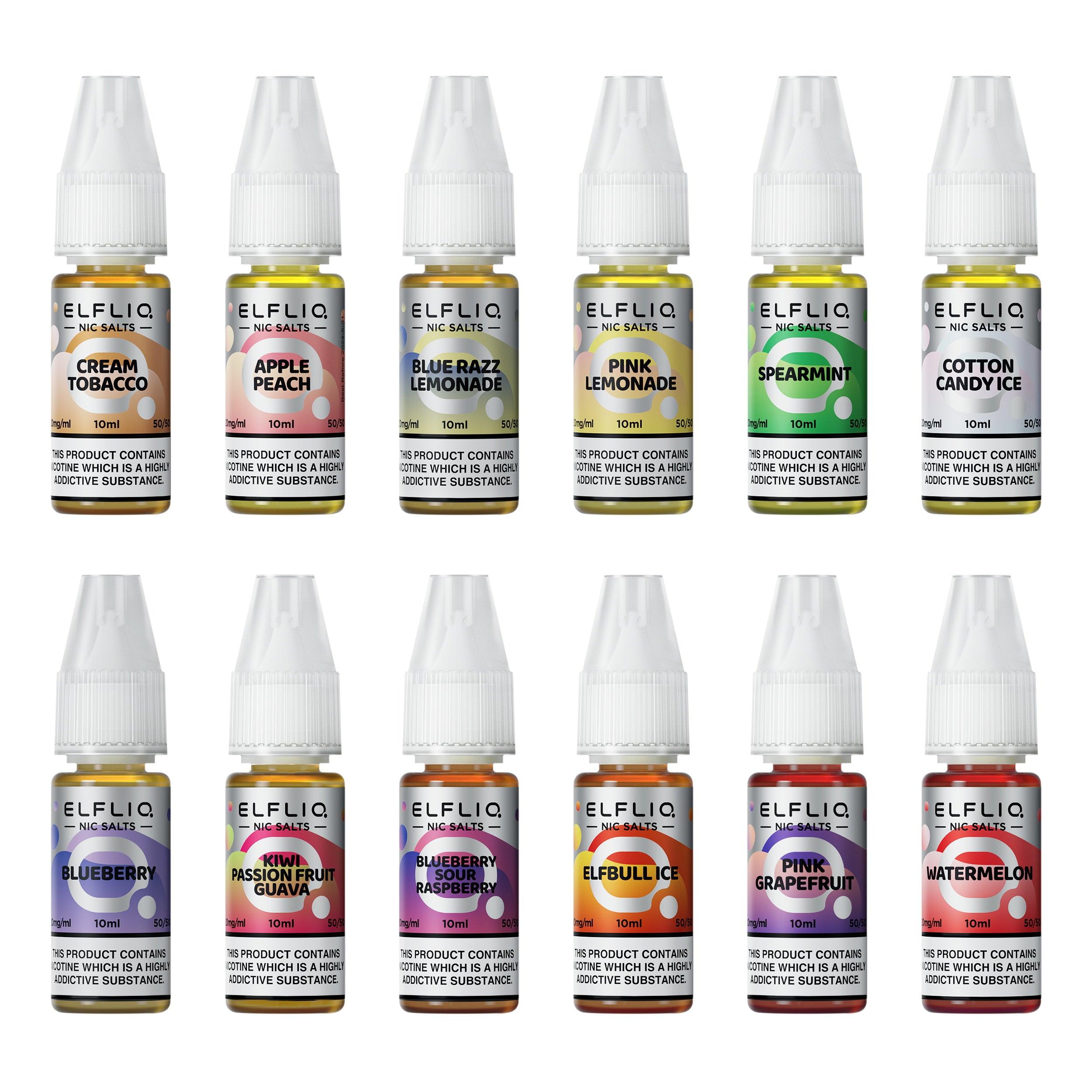 ELFLIQ 10ml Nic Salts - Mix and Match The Vape Escape Wales & England ELFLIQ 10ml Nic Salts - Mix and Match The Vape Escape Wales & England