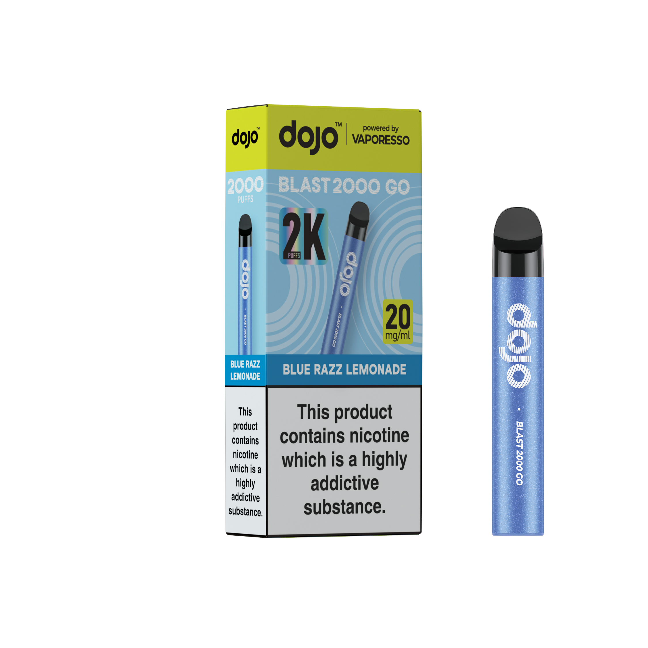 Vaporesso DOJO Blast 2000 Go Pre-filled Pod Vape Kit - Blue Razz Lemonade