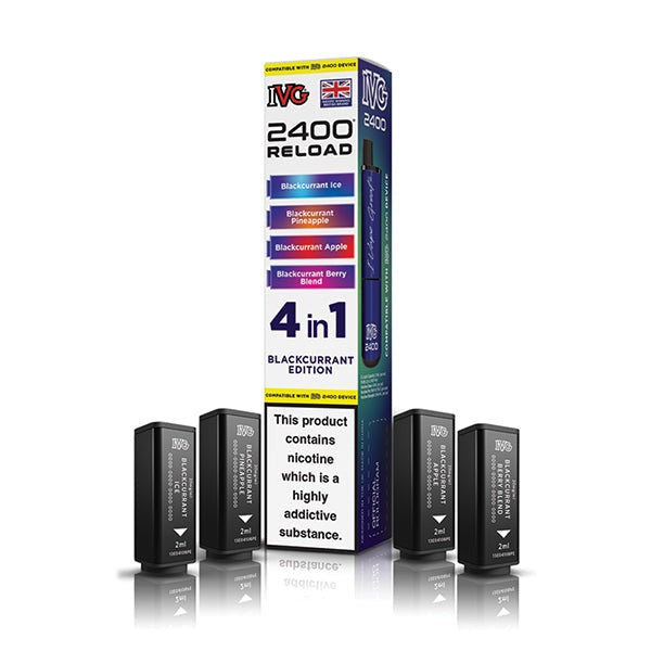 IVG 2400 Reload Replacement Pods (4 in 1) - Blackcurrant Edition