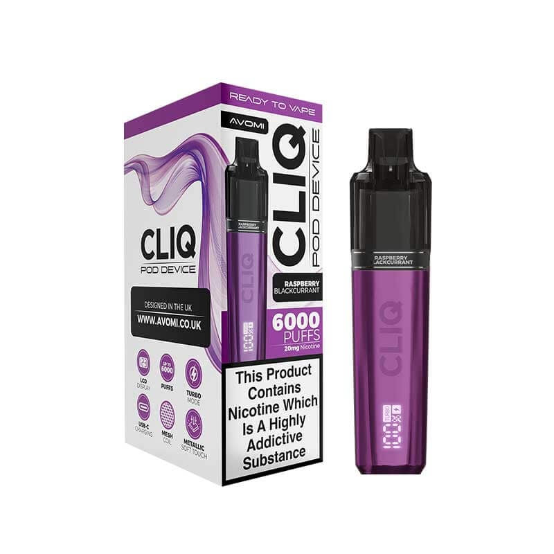 Avomi Cliq Prefilled Pod Kit - Raspberry Blackcurrant