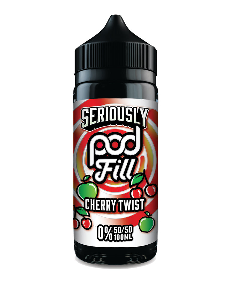 Seriously Pod Fill 100ml - Cherry Twist (FREE NIC SHOTS)