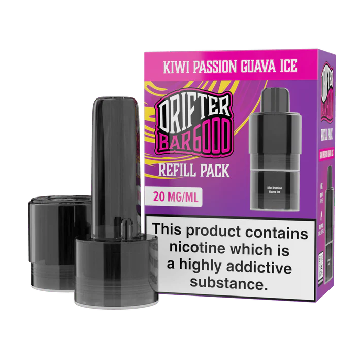 Drifter Bar 6000 Prefilled Vape Pods & Refill Containers - Kiwi Passion Guava