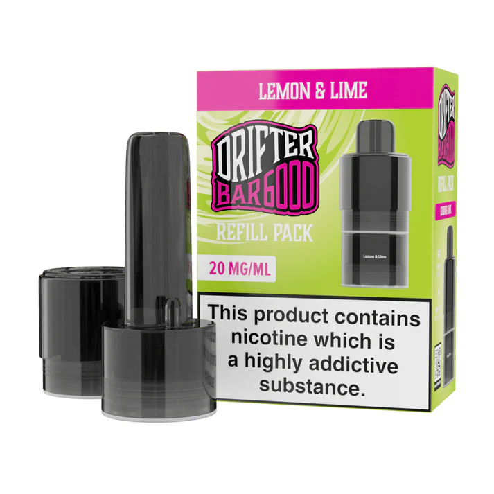 Drifter Bar 6000 Prefilled Vape Pods & Refill Containers - Lemon Lime