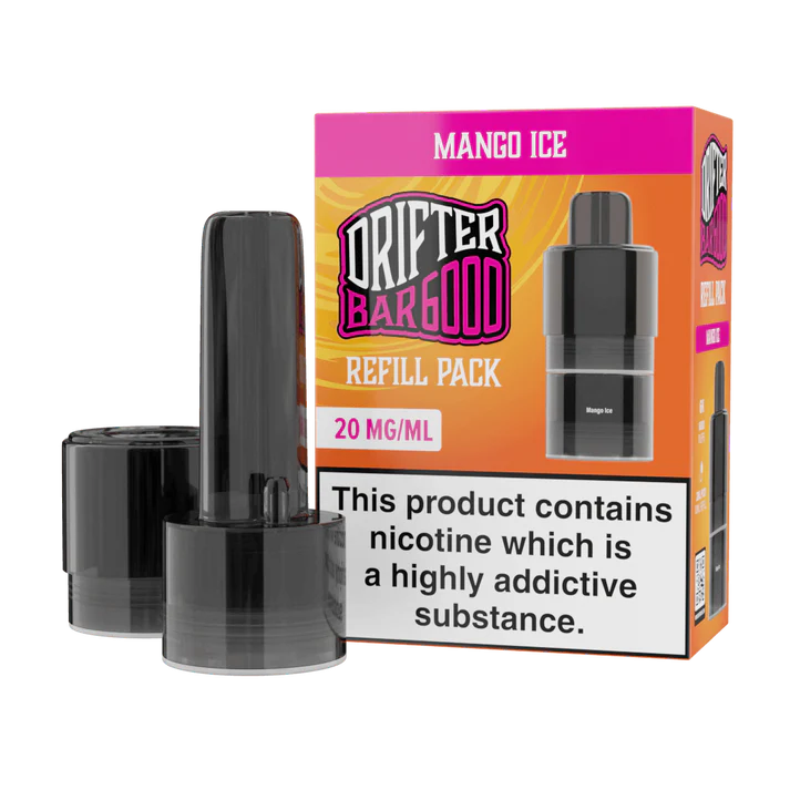 Drifter Bar 6000 Prefilled Vape Pods & Refill Containers - Mango