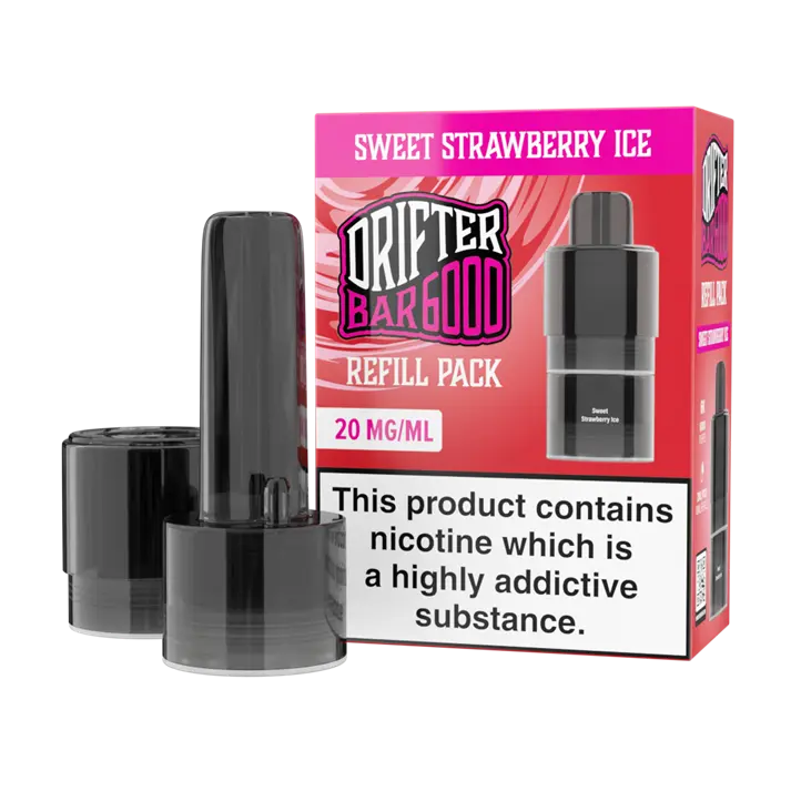 Drifter Bar 6000 Prefilled Vape Pods & Refill Containers - Strawberry