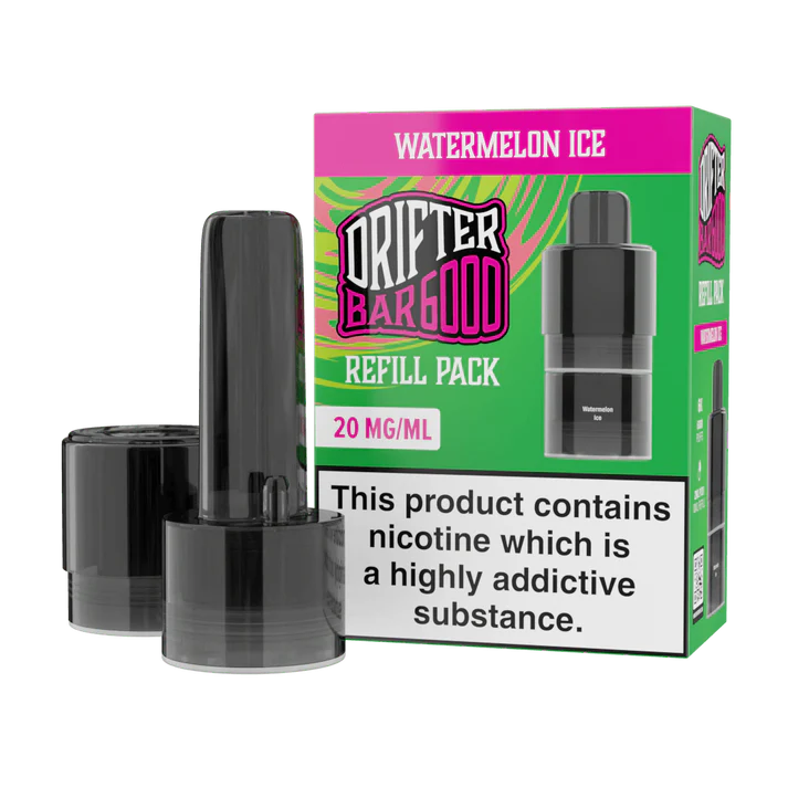 Drifter Bar 6000 Prefilled Vape Pods & Refill Containers - Watermelon