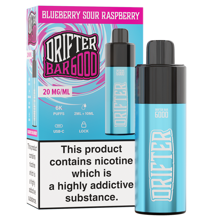 Drifter Bar 6000 Pod Kit (pre-filled) - Sour Blue Raspberry