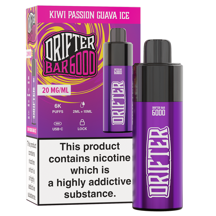 Drifter Bar 6000 Pod Kit (pre-filled) - Kiwi Passion Guava