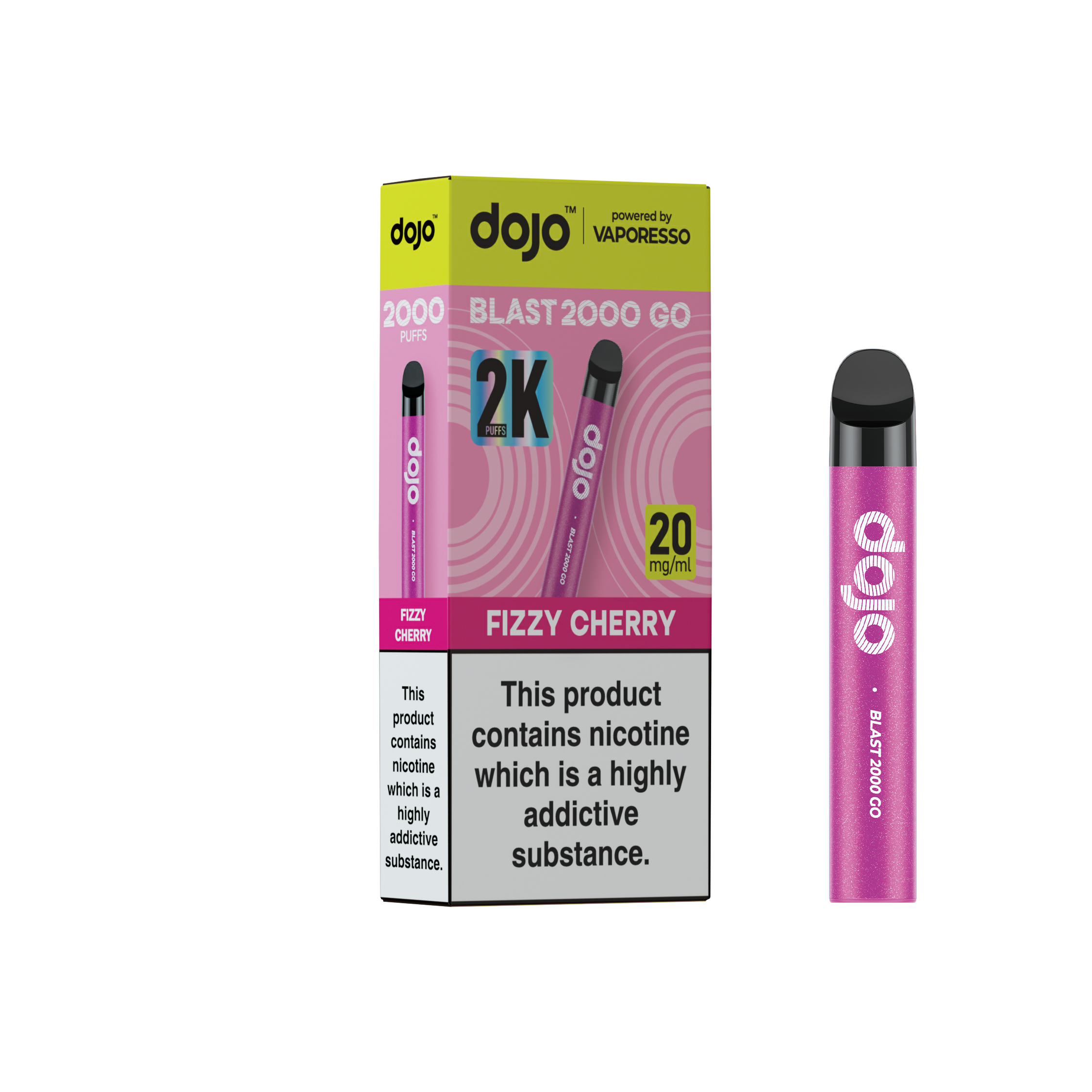 Vaporesso DOJO Blast 2000 Go Pre-filled Pod Vape Kit - Fizzy Cherry