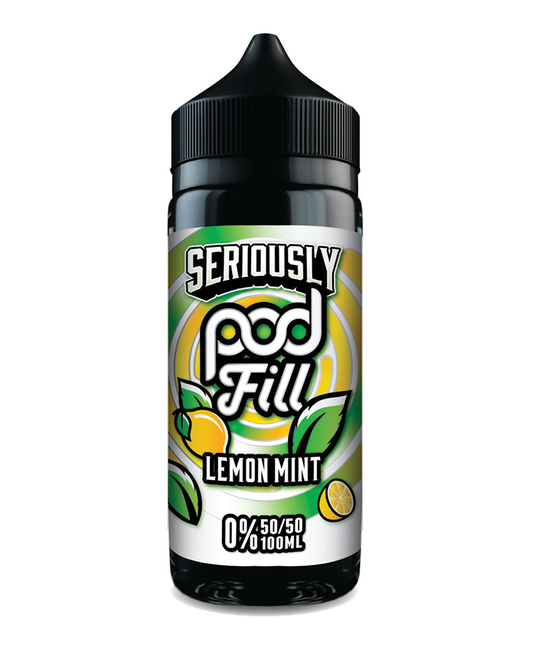 Seriously Pod Fill 100ml - Lemon Mint (FREE NIC SHOTS)