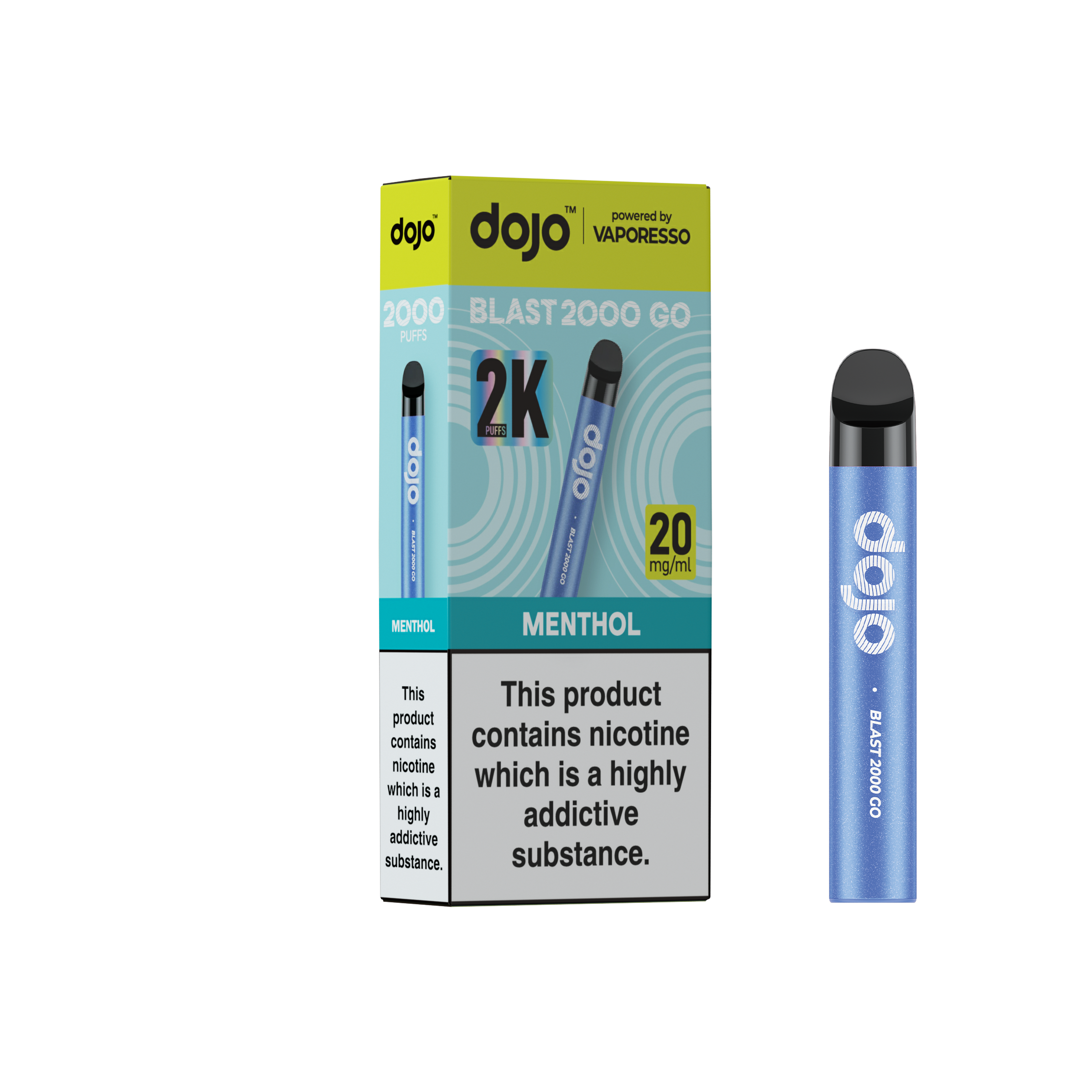 Vaporesso DOJO Blast 2000 Go Pre-filled Pod Vape Kit - Menthol