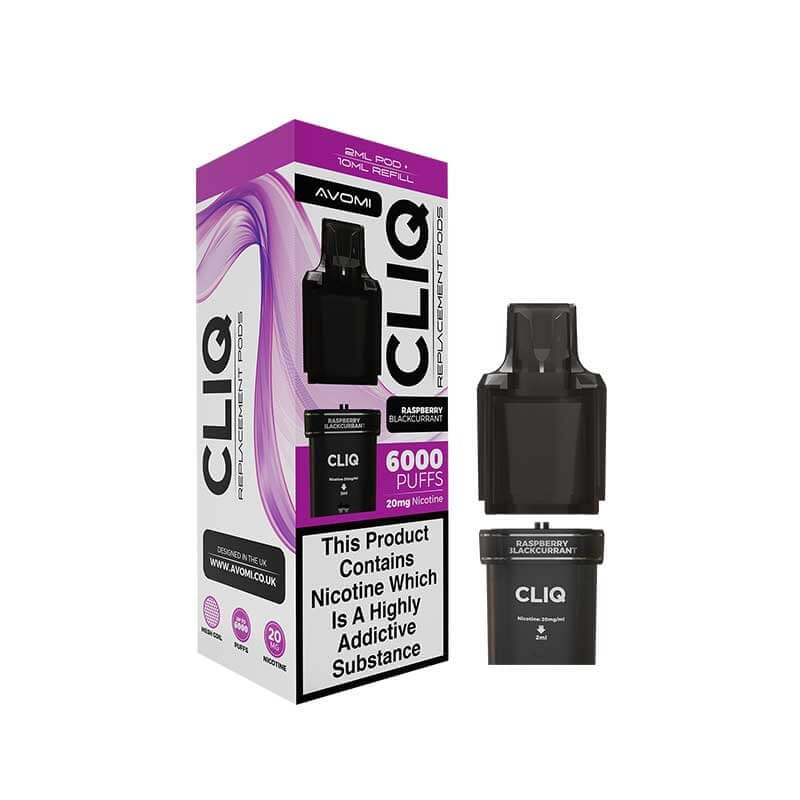Avomi Cliq Prefilled Pods - Raspberry Blackcurrant