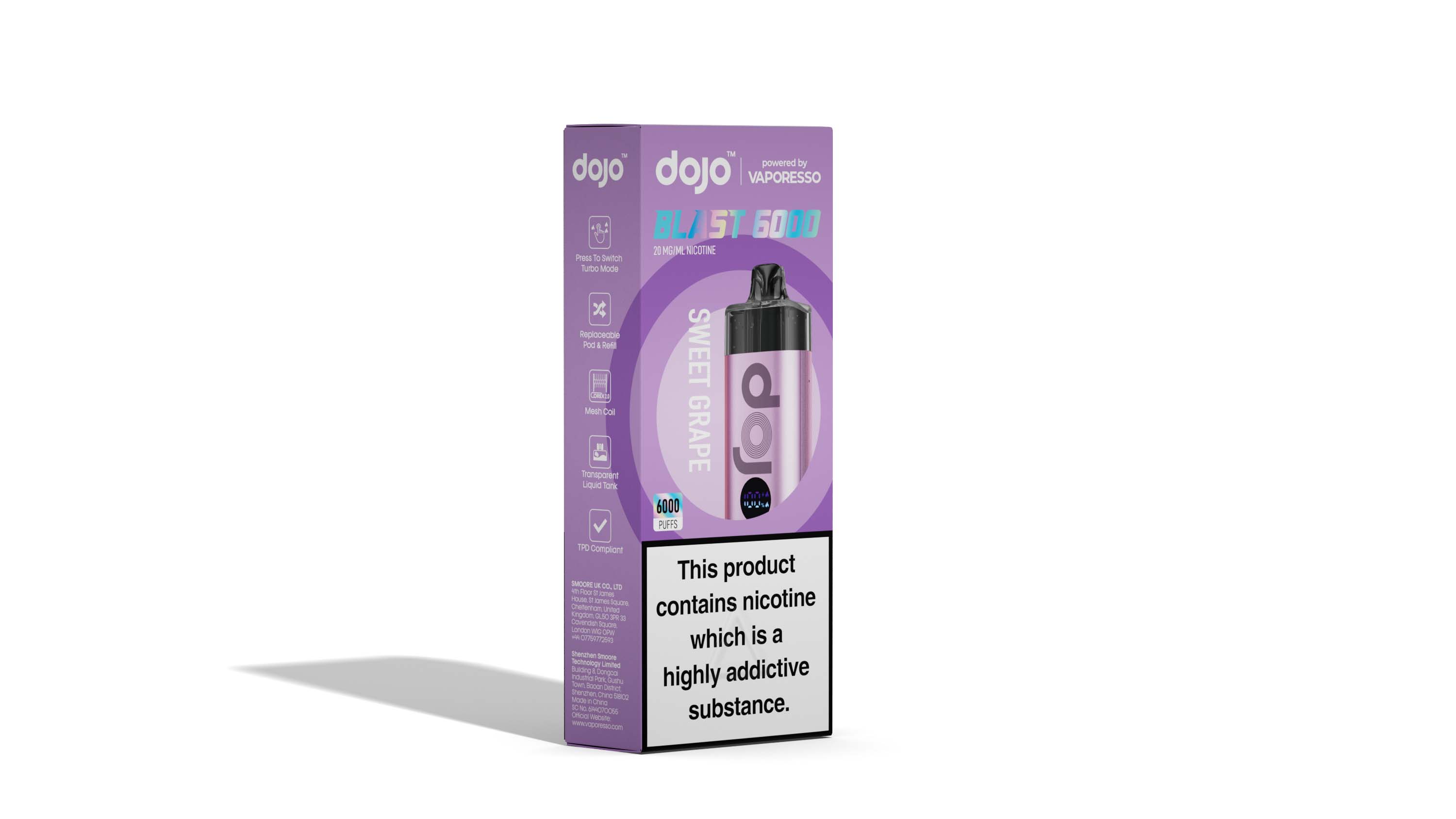 Vaporesso DOJO Blast 6000 Pod Vape Kit 12ml - Sweet Grape