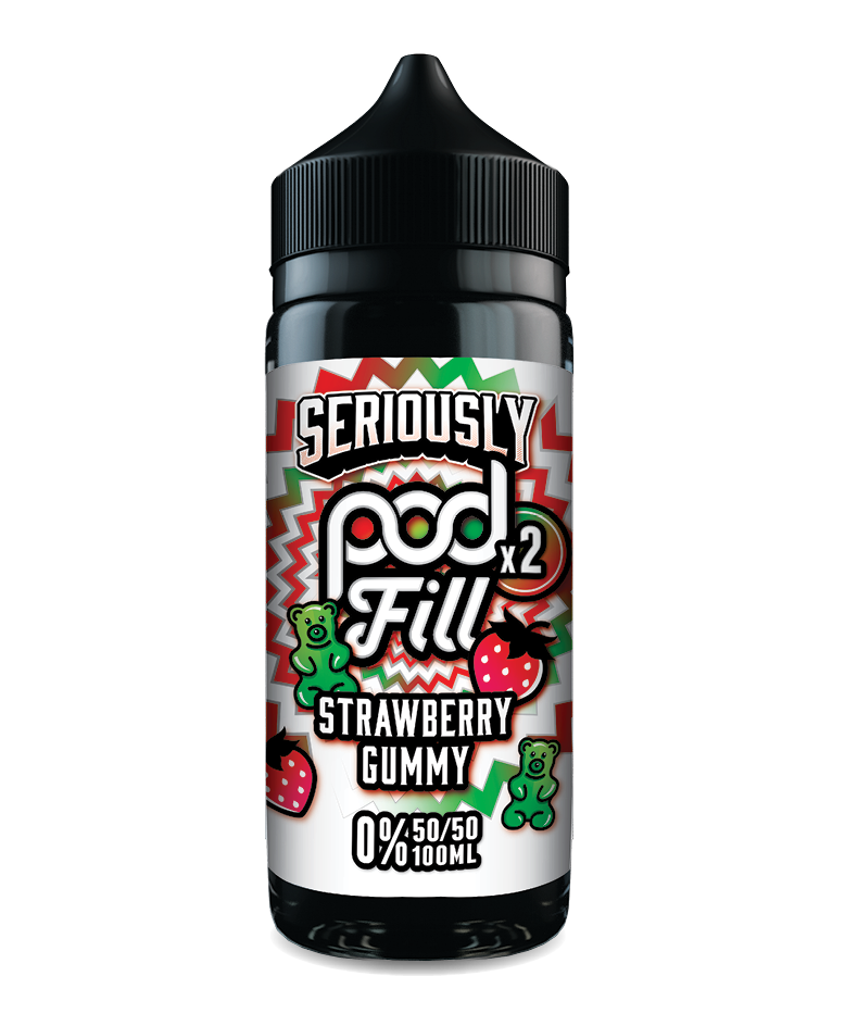 Seriously Pod Fill x2 100ml - Strawberry Gummy (FREE NIC SHOTS)