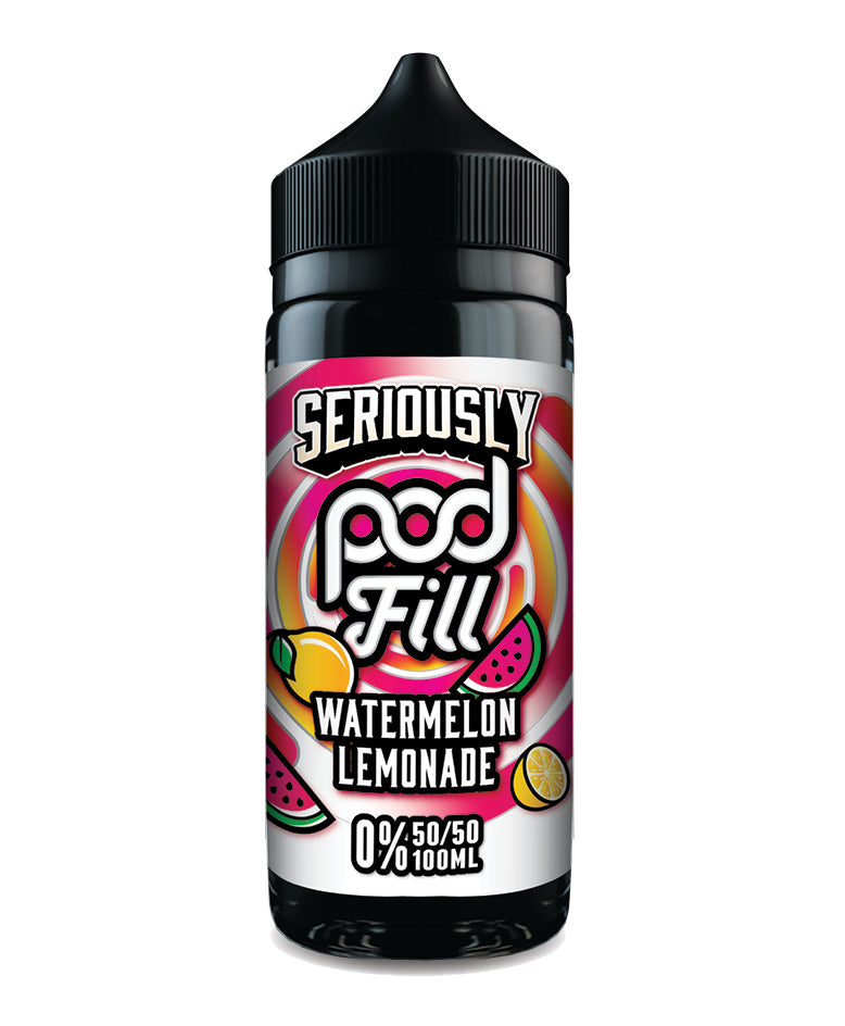 Seriously Pod Fill 100ml - Watermelon Lemonade (FREE NIC SHOTS)