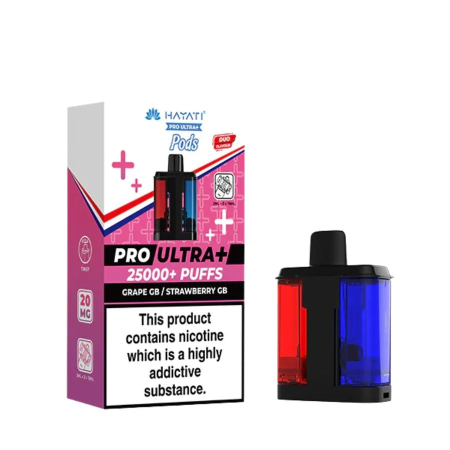 Hayati Pro Ultra Plus 25K Refill Pod - Grape GB/Strawberry GB