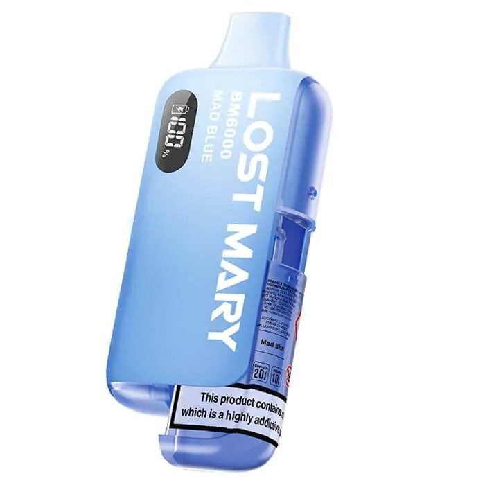 Lost Mary BM6000 Refillable Vape Kit - Mad Blue The Vape Escape Wales & England Lost Mary BM6000 Refillable Vape Kit - Mad Blue The Vape Escape Wales & England