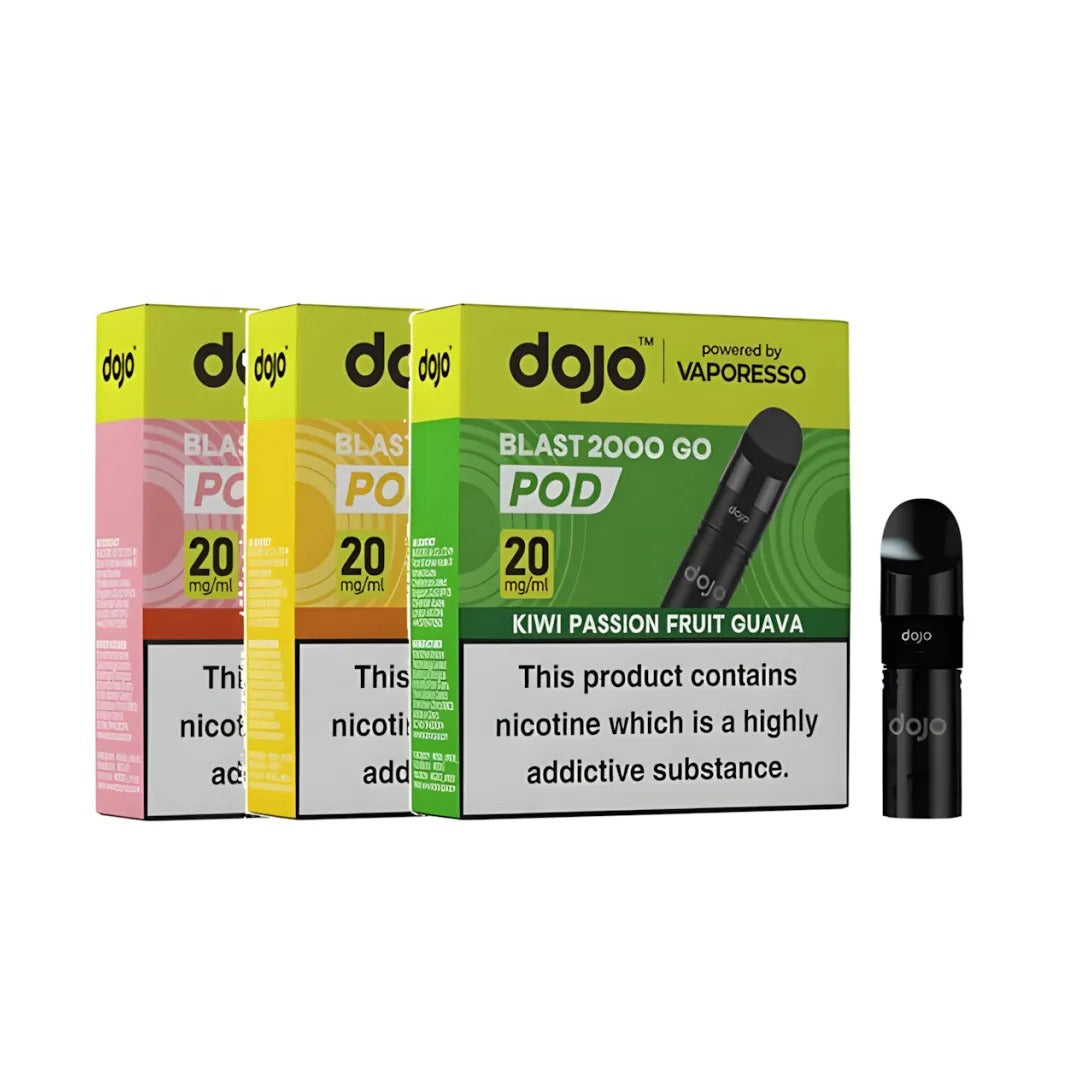 Vaporesso DOJO Blast 2000 Go Refillable Pods The Vape Escape Wales & England Vaporesso DOJO Blast 2000 Go Refillable Pods The Vape Escape Wales & England