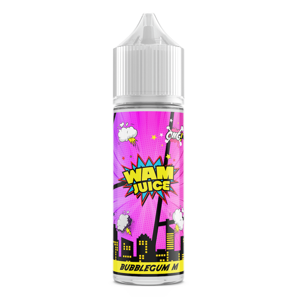 Wam Juice 50ml 0mg (FREE NIC SHOT) - Bubblegum M The Vape Escape Wales & England Wam Juice 50ml 0mg (FREE NIC SHOT) - Bubblegum M The Vape Escape Wales & England