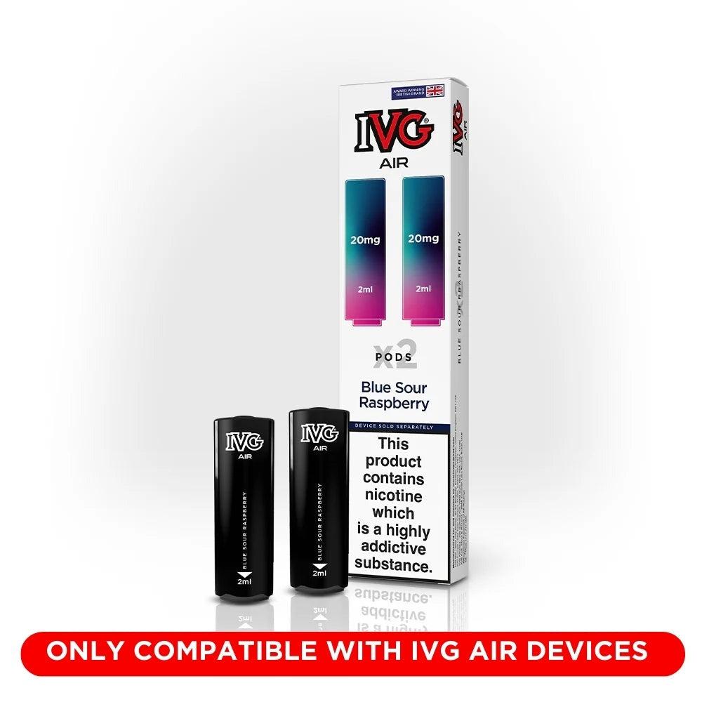 IVG Air Pods (Dual Pack 2 x 2ml) - Blue Sour Raspberry