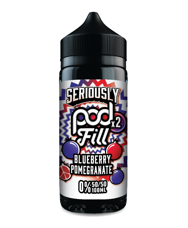 Seriously Pod Fill x2 100ml - Blueberry Pomegranate (FREE NIC SHOTS)