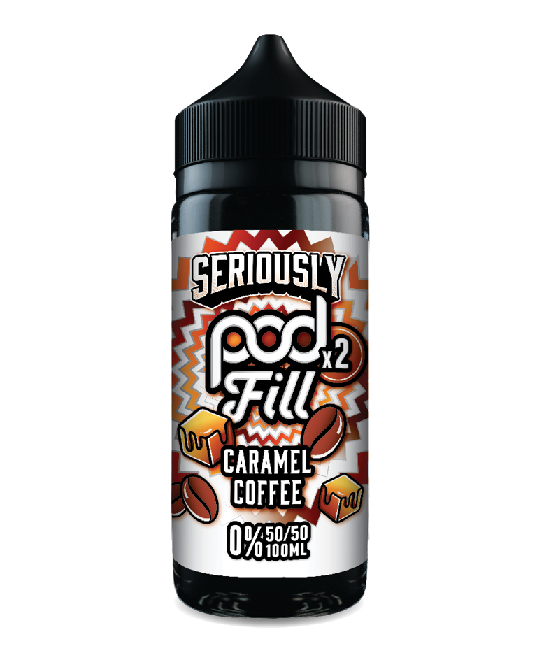 Seriously Pod Fill x2 100ml - Caramel Coffee (FREE NIC SHOTS)