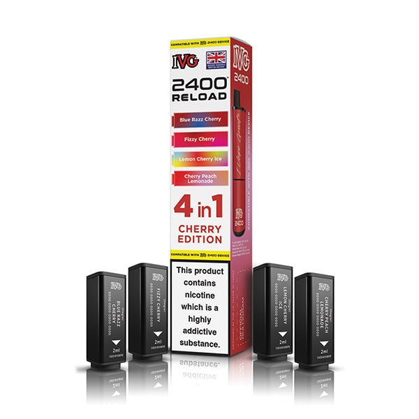 IVG 2400 Reload Replacement Pods (4 in 1) - Cherry Edition