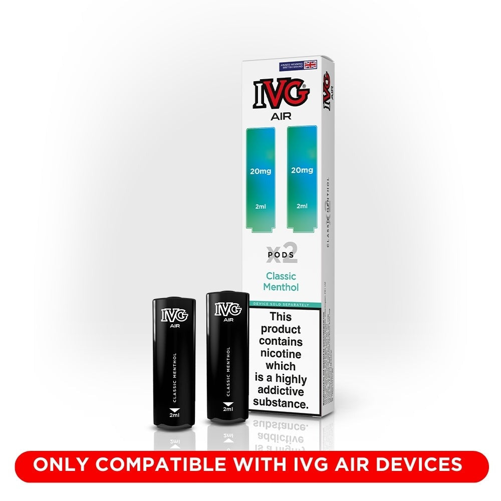 IVG Air Pods (Dual Pack 2 x 2ml) - Classic Menthol