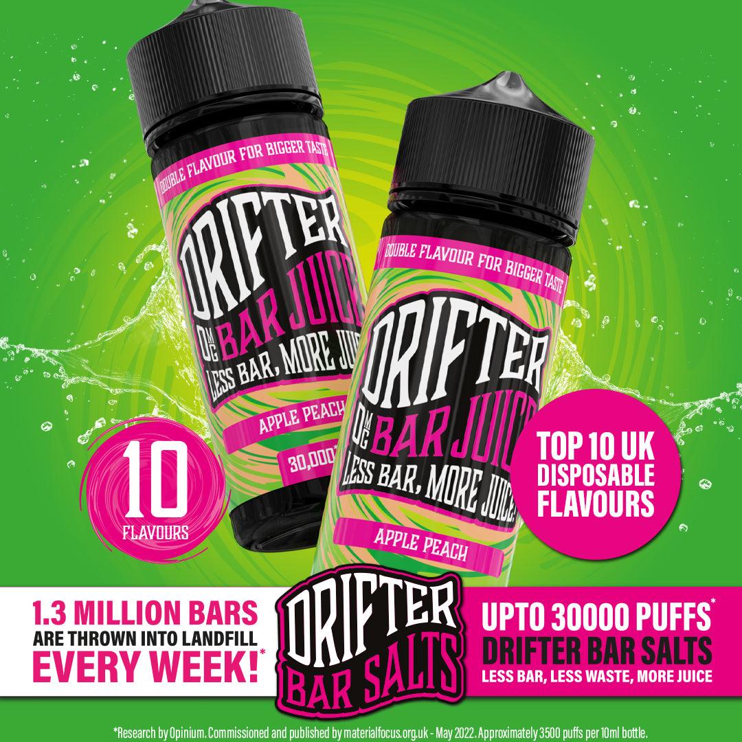 Apple Peach - Drifter Bar Juice 100ml (Includes 2 Salt Nic Shots) - The Vape Escape Wales | Darth Vaper Wales