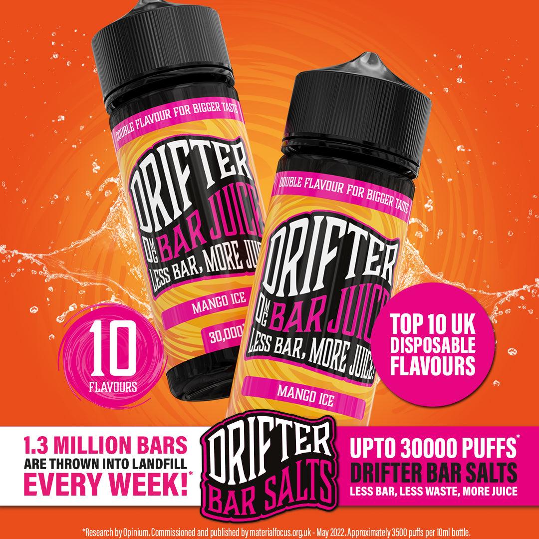 Mango Ice - Drifter Bar Juice 100ml (Includes 2 Salt Nic Shots) - The Vape Escape Wales | Darth Vaper Wales