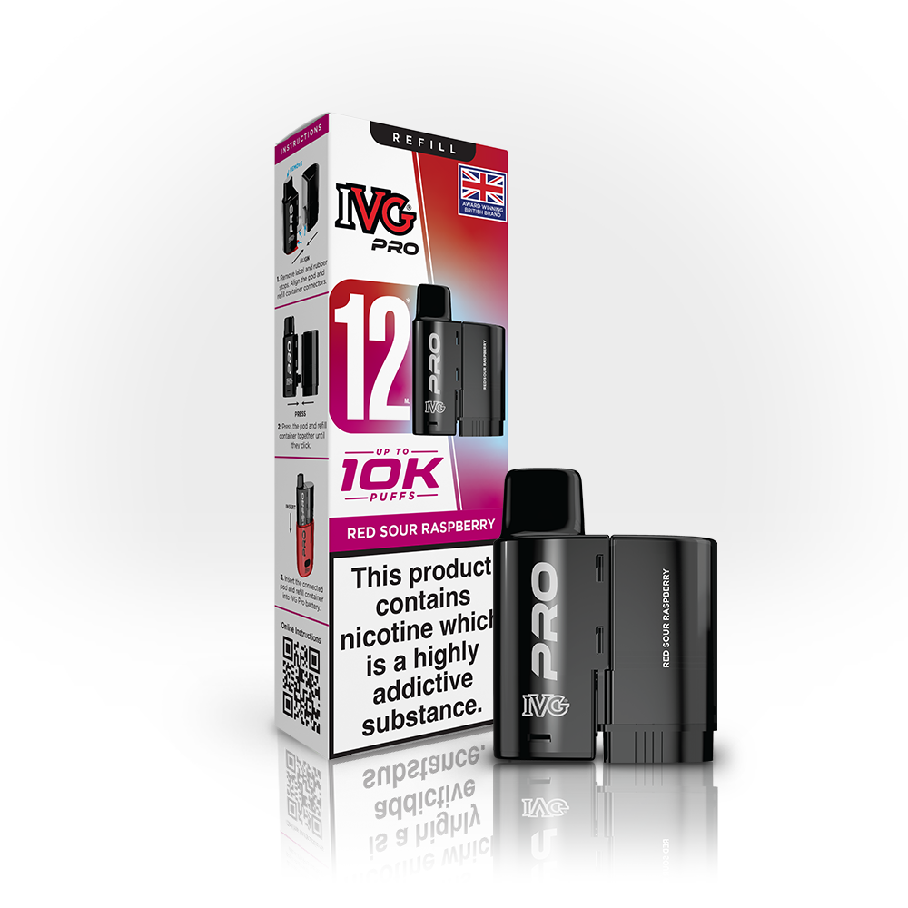 IVG Pro 12 Pod Refill - Red Sour Raspberry