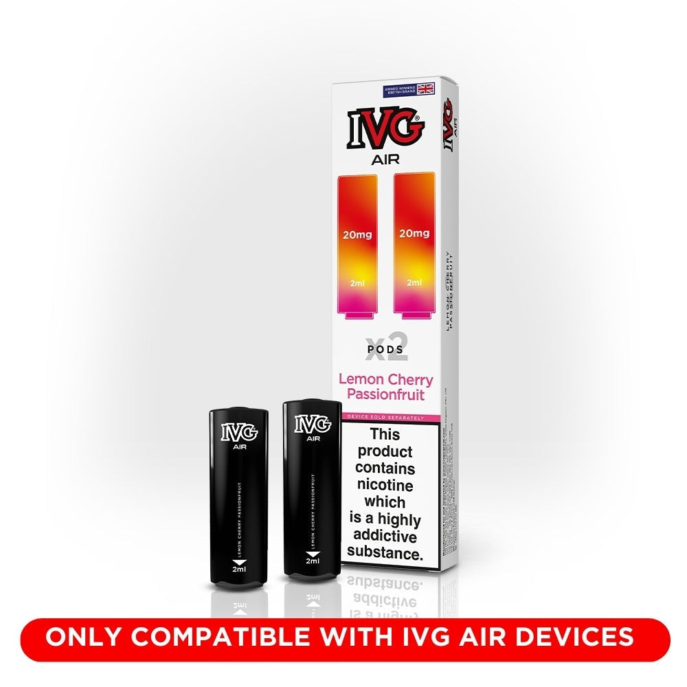 IVG Air Pods (Dual Pack 2 x 2ml) - Lemon Cherry Passionfruit