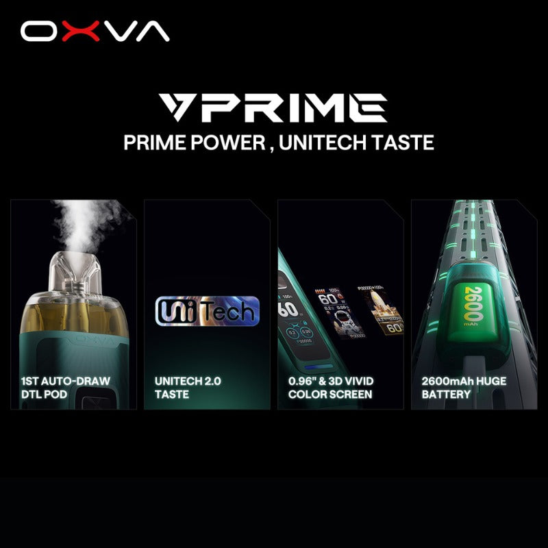 Oxva VPrime Pod Vape Kit (2 FREE LIQUIDS)