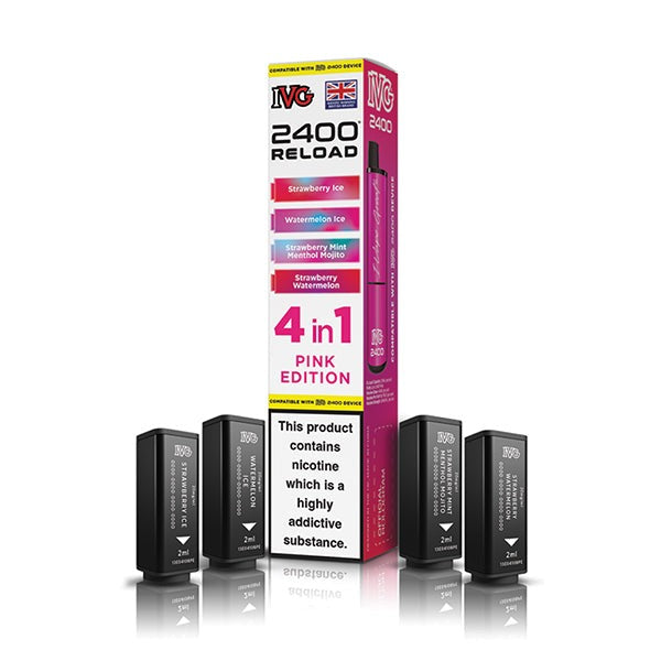 IVG 2400 Reload Replacement Pods (4 in 1) - Pink Edition