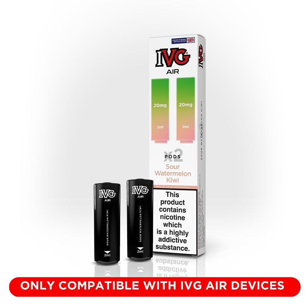 IVG Air Pods (Dual Pack 2 x 2ml)- Sour Watermelon Kiwi