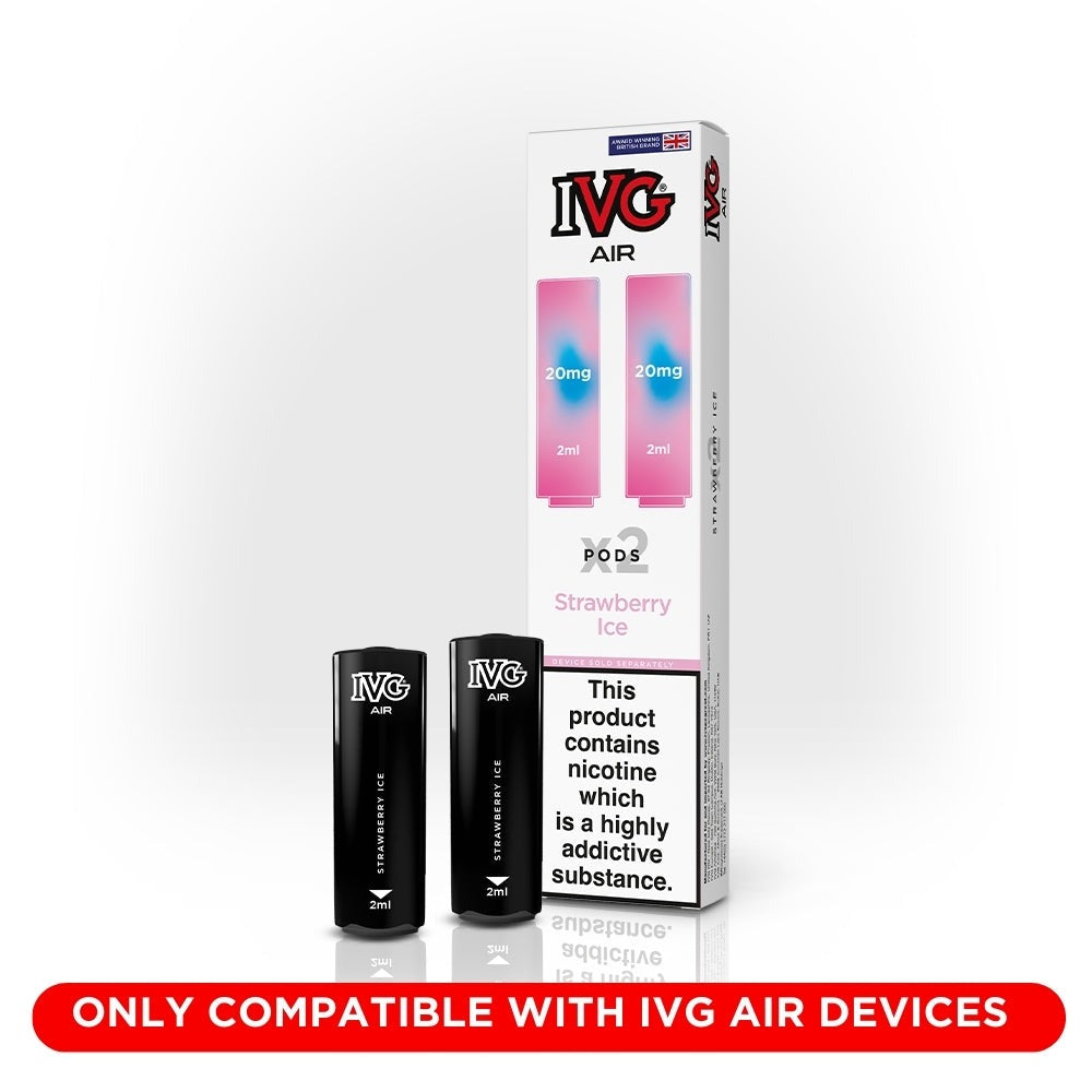 IVG Air Pods (Dual Pack 2 x 2ml) - Strawberry Ice