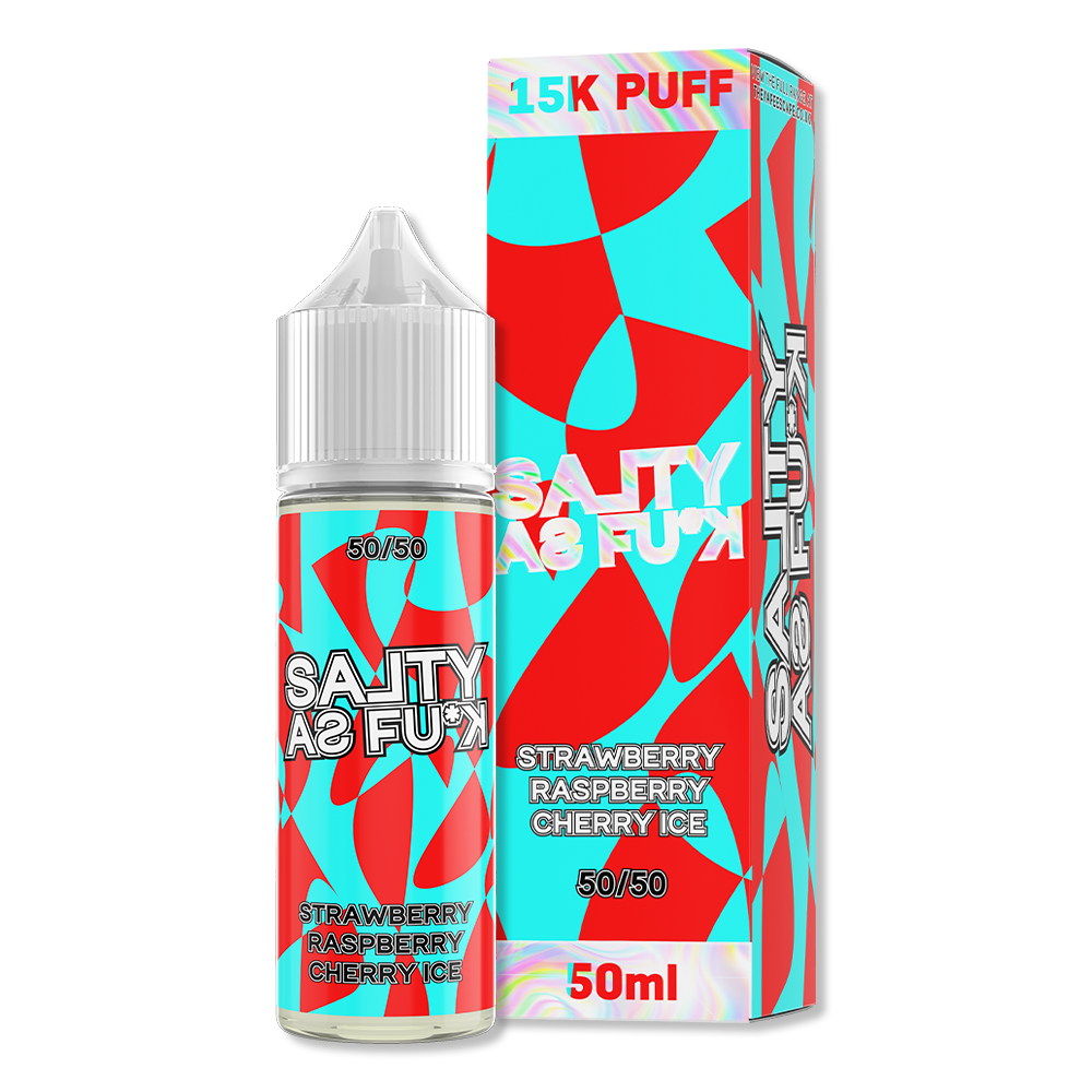 Salty As Fu*k 50ml - Strawberry Raspberry Cherry Ice