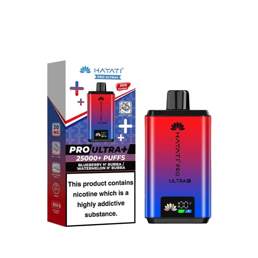 Hayati Pro Ultra Plus 25K Prefilled Vape Kit - Blueberry H Bubba/Watermelon H Bubba