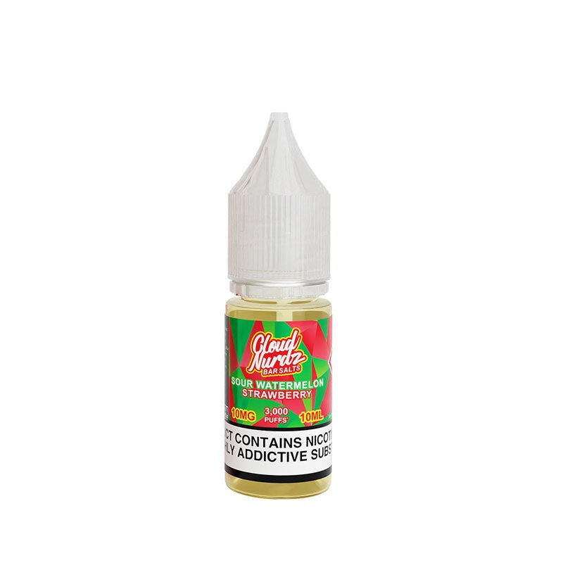 Cloud Nurdz Bar Salts 10ml - Sour Watermelon Strawberry