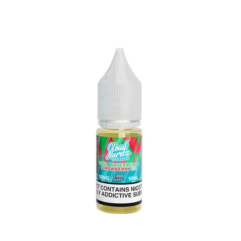 Cloud Nurdz Bar Salts 10ml - Sour Watermelon Strawberry Ice