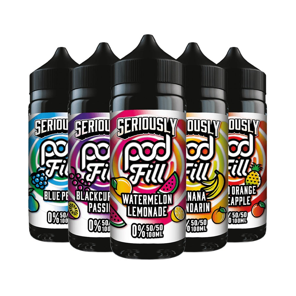 Seriously Pod Fill 100ml (FREE NIC SHOTS)