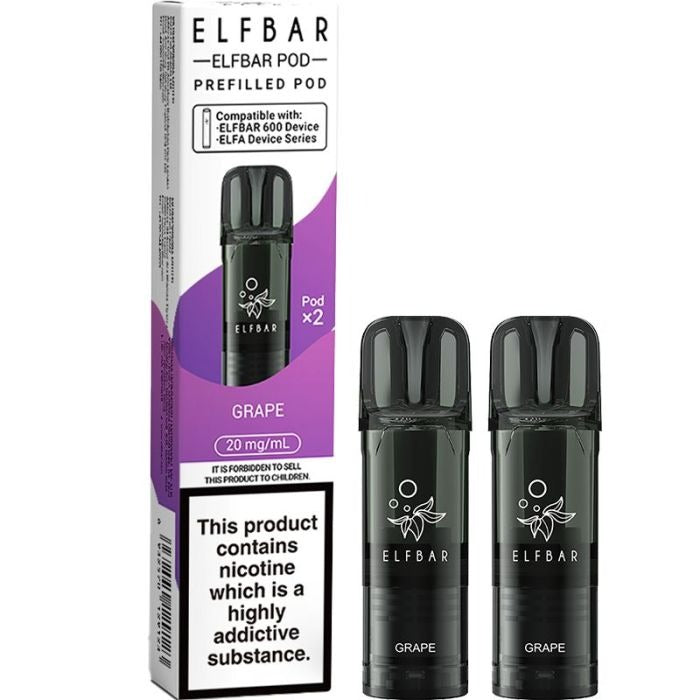 Elf Bar 600 Replacement Pods (2 pack) - Grape