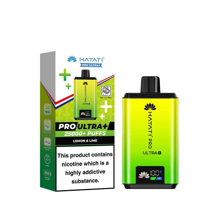 Hayati Pro Ultra Plus 25K Prefilled Vape Kit - Lemon Lime
