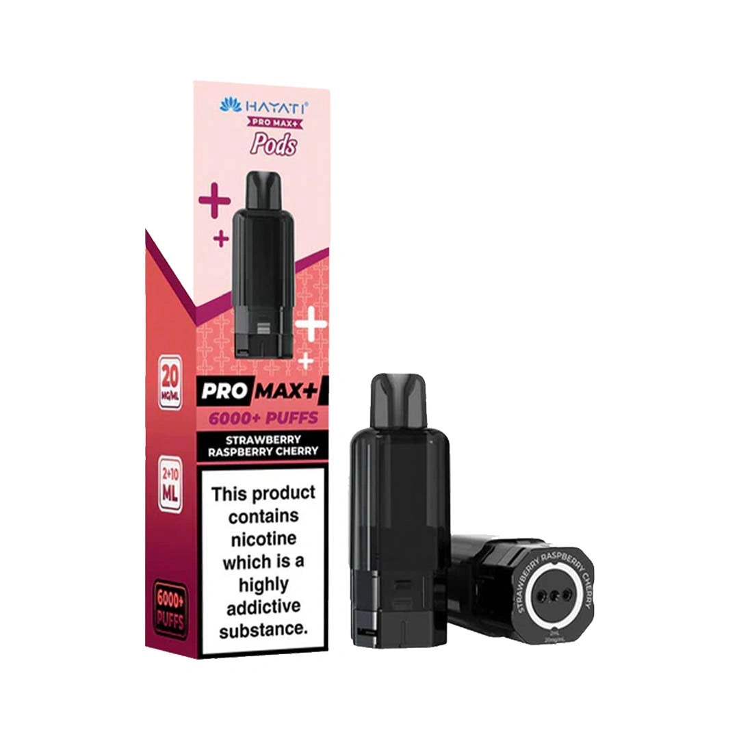 Hayati Pro Max+ 6000 Puffs Refill Pod - Strawberry Raspberry Cherry