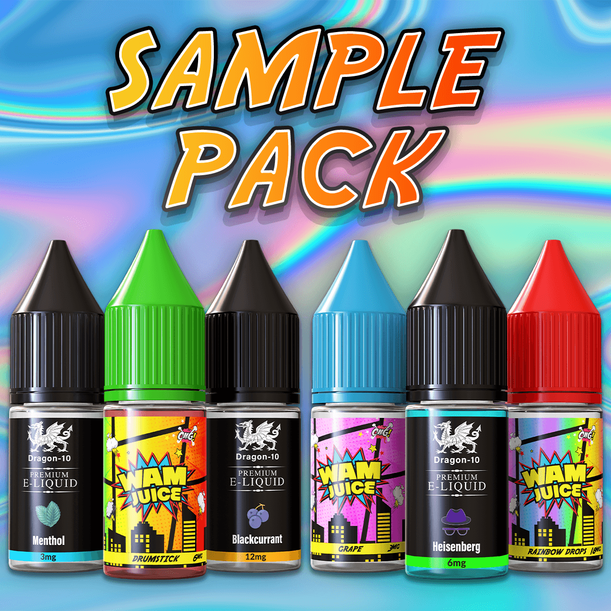 10ml Sample Pack (6 pack - £1.67 per bottle) - The Vape Escape Wales | Darth Vaper Wales