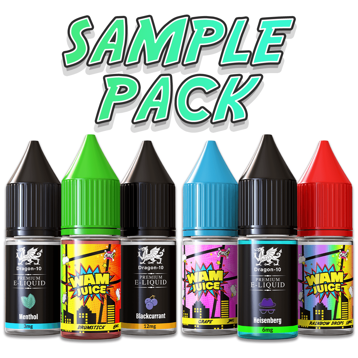 10ml Sample Pack (6 pack - £1.67 per bottle) - The Vape Escape Wales | Darth Vaper Wales