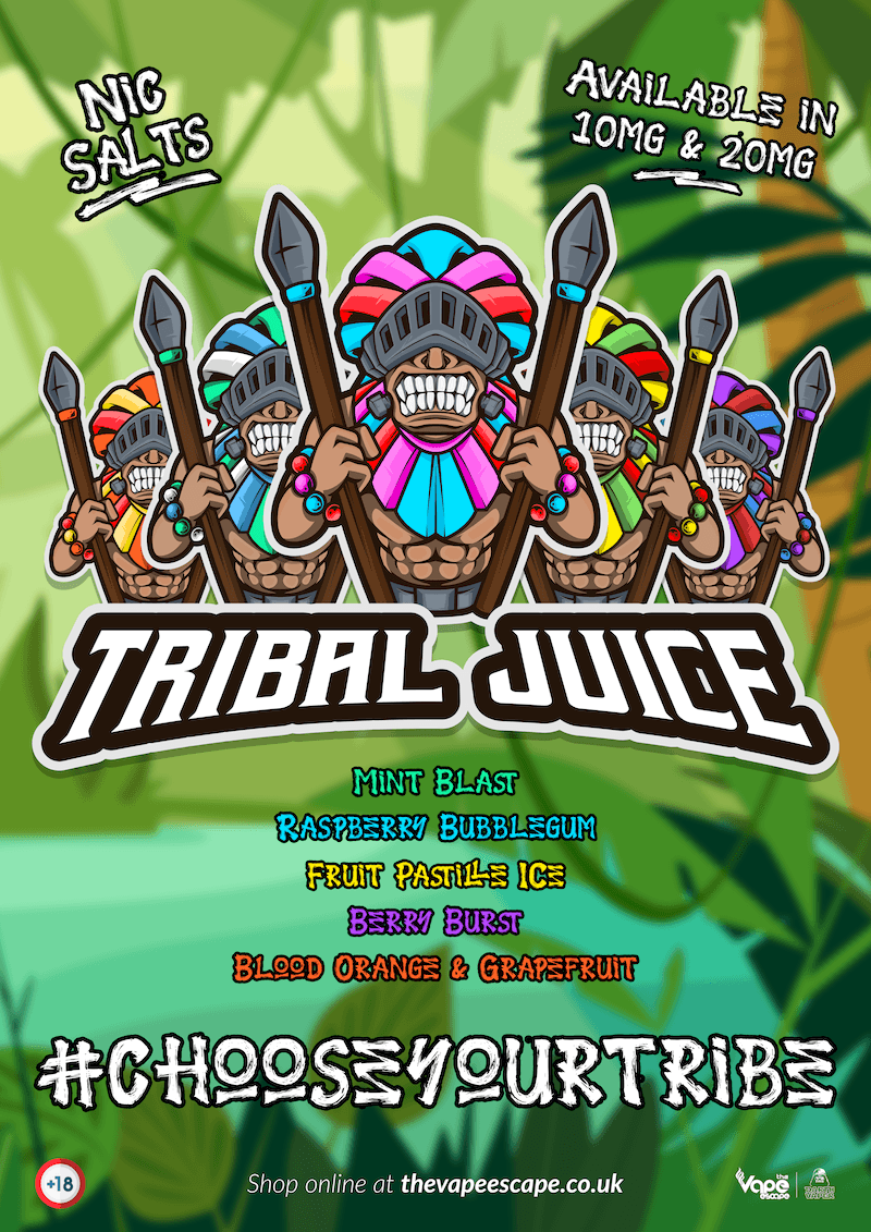 Tribal Juice Salts - Fruit Pastille Ice 10ml - The Vape Escape Wales | Darth Vaper Wales